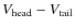$V_{\rm head}-V_{\rm tail}$
