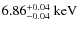 $\rm 6.86^{+0.04}_{-0.04}~keV$