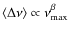$\langle\Delta\nu\rangle\propto \nu_{{\rm max}}^\beta$