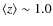 $\langle z \rangle \sim1.0$