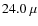 $24.0~\mu$