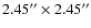 $2.45'' \times 2.45''$