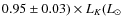 $0.95\pm0.03)\times L_{K}(L_{\odot}$