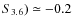$S_{3.6}) \simeq -0.2$