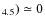 $_{4.5} ) \simeq 0$