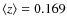 $\left<z\right>=0.169$