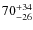 $\rm 70^{+34}_{-26}$