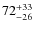 $\rm 72^{+33}_{-26}$