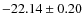 $-22.14 \pm 0.20$