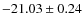 $-21.03 \pm 0.24$