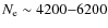 $N_{\rm e}\sim 4200{-}6200$