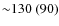 ${\sim}130~(90)$