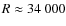 $R \approx 34~000$