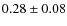$0.28 \pm 0.08$