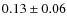 $0.13 \pm 0.06$