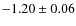 $-1.20 \pm 0.06$