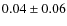 $0.04 \pm 0.06$