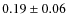 $0.19 \pm 0.06$