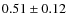$0.51 \pm 0.12$