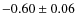 $-0.60 \pm 0.06$