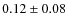 $0.12 \pm 0.08$