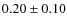 $0.20 \pm 0.10$