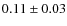 $0.11\pm0.03$