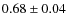 $0.68\pm0.04$