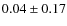 $0.04 \pm 0.17$
