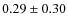 $0.29 \pm 0.30$