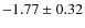 $-1.77\pm0.32$