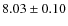 $8.03\pm0.10$