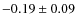 $-0.19\pm0.09$