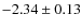 $-2.34\pm0.13$