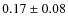 $0.17 \pm 0.08$