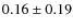 $0.16\pm0.19$