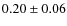 $0.20 \pm 0.06$