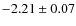 $-2.21\pm0.07$