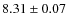 $8.31\pm0.07$