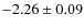 $-2.26\pm0.09$