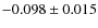 $-0.098\pm0.015$