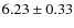 $6.23\pm0.33$