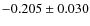 $-0.205\pm0.030$