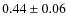 $0.44 \pm 0.06$