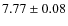 $7.77 \pm 0.08$