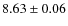 $8.63 \pm 0.06$