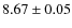 $8.67 \pm 0.05$