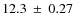 $12.3 \ \pm \ 0.27$