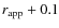 $r_{\rm app}+0.1$