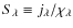 $S_{\lambda}\equiv j_{\lambda}/\chi_{\lambda}$